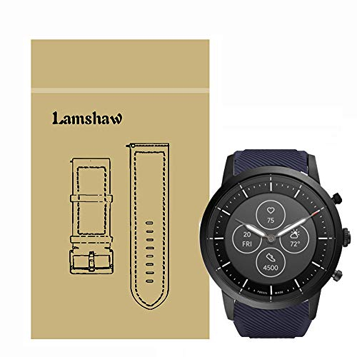 LvBu Armband Kompatibel Für Fossil Collider HR, Sport Silikon Classic Ersatz Uhrenarmband Für Fossil Hybrid Smartwatch HR Collider/Fossil Collider Hybrid Smartwatch (Blau)