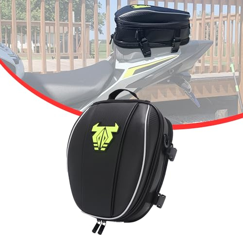 Motorrad-Hecktasche,Hecktasche Motorrad Wasserdicht Gepäcktasche Sitztasche Motorrad-Satteltaschen Multifunktionale Fahrradtasche Sportrucksack-Grün