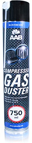 AABCOOLING Compressed Gas Duster 750ml - Computer Duster Can for Cleaning Computer, Keyboard, and Other Office Equipment, Keyboard Cleaner, Air Blower, Keyboard Spray, Compressed Air Prime, PC Duster