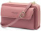 HNOOM Sac Téléphone Portable Femme Portefeuille en PU Cuir Sacs Bandoulière Femme Pochette Téléphone Portable Petit Sac à Bandoulière pour Téléphone avec Porte Carte, Bandoulière (Violet-1)