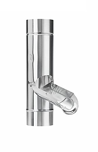 Titanzink Regenwasserklappe ohne Sieb für Fallrohr DN60