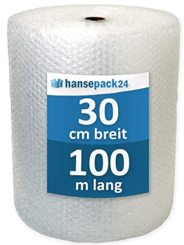 Luftpolsterfolie Blasenfolie Noppenfolie Knallfolie 75 my 30cm x 100m