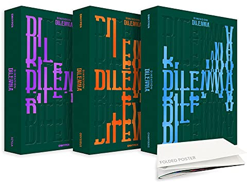 ENHYPEN - DIMENSION : DILEMMA Album+Pre-Order Benefit+Folded Poster+Extra Photocards Set (ODYSSEUS+SCYLLA+CHARYBDIS ver. SET)