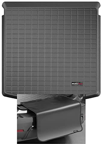WeatherTech Passgenaue Kofferraummatte mit Ladekantenschutz kompatibel mit Skoda Kodiaq 2017-22 | Schwarz