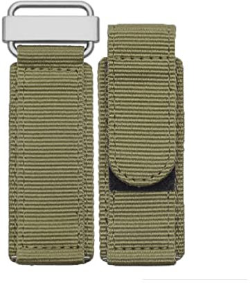 Hooxue 22 mm/24 mm Klettverschluss-Uhrenarmband im Militärstil, verstellbarer Klettverschluss, Nylon-Uhrenarmband, kompatibel mit Panerai Bell & Ross Watch (24 mm, Armeegrün)