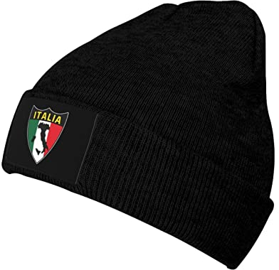 850 Wintermütze Italienische Italien Italia-Schild-Flagge Winter Beanie Mütze Unisex Beanie Strickmütze Leichtem Laufmützen Für Geschenke Sports Damen