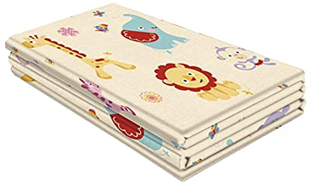 Baby Spielmatte, Baby Krabbelmatte, Faltbare Baby Bodenmatte, Baby Teppich Babymatte XPE rutschfest Material, beidseitig Bedruckt und wasserdicht für Innen oder Außen (180 x 100cm)