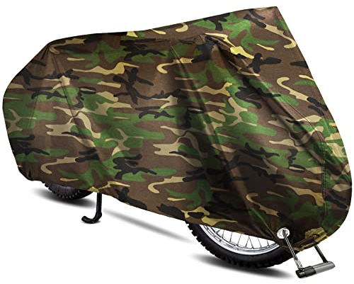 Motorradabdeckung Outdoor Wasserdicht Winterfest, Motorradplane Fahrrad Motorrad Garage Plane Indoor, UV-Beständiges Abdeckung für Motor Moped Roller Motorroller Fahrräder Scooter, 200x70x110cm