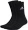 adidas Unisex Cushioned Crew Socks 3 Pairs, Black / White, 8.5-10