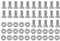 M5 Muttern und Schrauben, Gewächshausschrauben und Muttern Sets, Sechskantmuttern und Vierkantkopfschrauben für die Installation und Befestigung von Gewächshaus, Haushalt, Maschinengeräten (100 Stück)