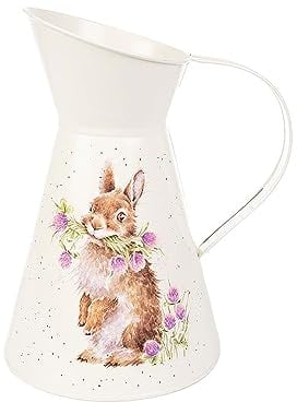 Wrendale Designs by Hannah Dale - Head Clover Heels Rabbit Flower Jug - 170mm by 250mm