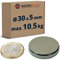 Scheibenmagnet Neodym Magnet-Scheibe Extra Stark - Haftkraft bis 750kg - Starke Rundmagnete - Runde NdFeB Magnete, Stückzahl/Größe: 5 Stück - Ø30x5mm | 10,5kg Haftkraft