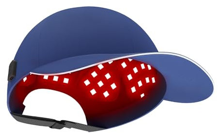 ZCBYBT Red Light Cap Anti-Haar Loss Cap mit 160Leds Red Light Cap für Kopfpflege für Männer und Frauen,Blau,One Size