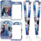 2 Pcs Frozen Porte Badge avec Cordon, Porte Badge de Carte d'Identification avec Cordon Tour de Cou, pour Porte Badges d'Identification, Carte d'étudiants, Porte-Clés, Carte Bus