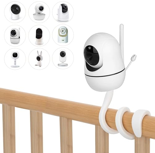 Infant Gadgets Babyphone Halterung | Kompatibel mit Infant Optics DXR-8 Pro, Hello Babyphone Halterung, Nanit, Motorola, Vava, Owlet | Universal Baby Kamera Halterung, Flexibel