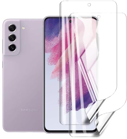 Glcrrpu Hydrogelfolie für Samsung Galaxy S21 FE 5G, 2 Stück Schutzfolie TPU | Flexible Displayschutzfolie Hydrogel, Selbstheilend, Blasenfrei, Vollflächige Abdeckung, Fingerabdrucksensor Kompatibel