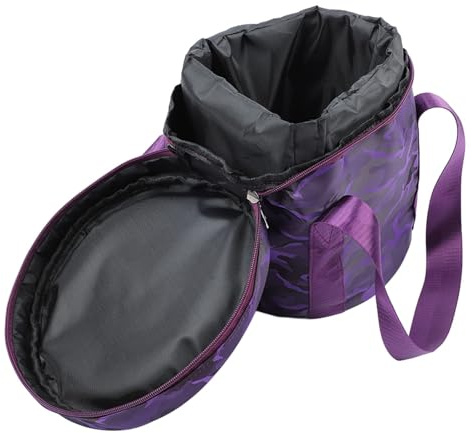 Musikschalen Tasche, 10 Zoll Tragbare Polyester Klangschalen Tasche | 2 Außentaschen, Doppelreißverschluss, Musikschalen-Etui mit Tragegriff, Kristallschalen Aufbewahrungstasche für Schlägel