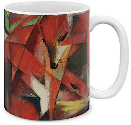 Kaffee Tasse Franz Marc Der Fuchs Bürotasse Unisize Kaffee-Tasse Bedruckt Tasse 330Ml Für Arbeit, Frauen, Freundin