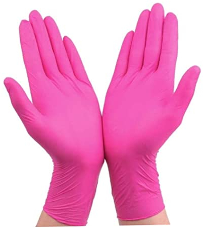 Hintyne 50PCS Guantes Desechables Guantes para Lavar Platos Guantes De Látex para Limpieza De Alimentos Guantes De Limpieza para El Jardín del Hogar Goma para Limpieza del Hogar Rojo Rosa S