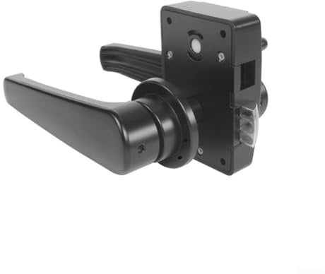 Bathroom Door Lock, Toilet Door Lever Lock Set, Bathroom Handle Knob, RV Toilet Lever Door Handles Lockable Keyless Privacy Interior Door Lock