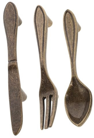 Homoyoyo 3 Stück Kreative Geschirrgriffe Schrankfuß Zugöffner Küchenschrank Hardware Schubladengriffe Schranktürknöpfe Geschirr Zuggriff Besteck Schrankgriff Schubladenknopf Aus