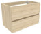 Acezanble Meuble sous-Vasque Bois Clair 80 cm, 2 Tiroirs À Fermeture Progressive, Meuble Suspendu Chêne