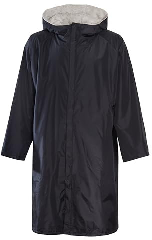 Heatwave Changing Robe Unisex Outdoor Long Sleeve Windproof & Waterproof Robes Hooded Coat For Beach Wild Swimming Surfing Oversized Quick Dry (UK, Alpha, S, M, Regular, Regular, Black)