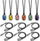 EEEKit 12PCS Empty Stone Cord Rope, Crystal Necklaces Cage Holder for Jewelry Making, Black