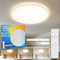 L5L3D Deckenlampe LED Deckenleuchte mit Fernbedienung, Φ42x2.8 CM 2700K/4000K/6500K IP44 22W 2900LM LED Panel mit Backlight-Effekt für Badezimmer Schlafzimmer Wohnzimmer Küche Bad Keller, Weiß