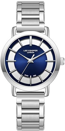 Lee Cooper Ladies Blue Dial Analogue Watch LC08037.390, Blue, Blue