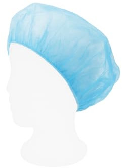 gef + medica - 100 Pezzi Cuffia Chirurgica, Cuffia in Polipropilene Taglia Unica, Cuffia Capelli Per Cucina o Dentista, Strumento Igienico Medico, Cuffie Monouso per Capelli Uomo Donna (Celeste)