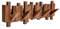 NAUTEDI Appendiabiti da Parete Legno, Attaccapanni da Muro, 100% Legno Naturale di Alta Qualità, Appendiabiti da Muro, 5 Ganci, Design Innovativo (Marrone Scuro)