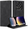 Guisessy Handyhülle für Xiaomi Redmi Note 14 Pro 5G Hülle Leder, Premium Klappbar Flip Wallet Case mit Magnet Kartenfach Standfunktion Schutzhülle für Redmi Note 14 Pro 5G, Schwarz