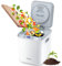 Compostador eléctrico para cocina: contenedor de abono inteligente para exteriores/interiores, sin olor/limpieza automática/pantalla LED inteligente, 2.5 L para eliminación automática de basura para