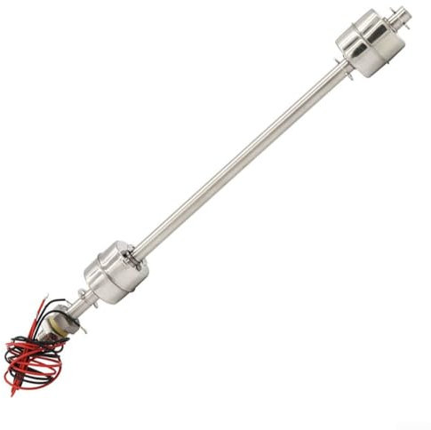 Eawfgtuw Interruttore a galleggiante a doppia sfera in acciaio inox per serbatoio piscina, lunghezza 100-500 mm, AC/DC 12-220 V, regolatore di livello del liquido compatibile con cavo da 40 cm (300 cm