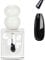 Clear Nail Polish - Clear Nail Varnish - 2-in-1 Top Coat & Base Coat - Quick Dry & Long Lasting Nails Protection - Use with Multiple Coloured Glossy Finish & Long Lasting Water Based Nail Coat