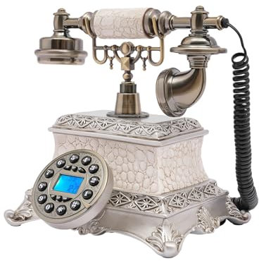 Retro Telefon mit Wählscheibe im Antik Stil, EIN Historisches Nostalgie Vintage Festnetztelefon Festnetztelefone, für Home Office Dekoration