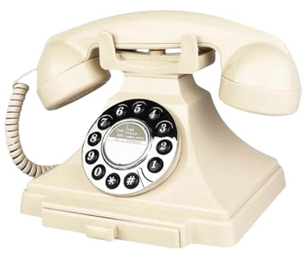 Audio-Gästebuch, Telefon, Schreibtisch, Telefonmodell für Schreibtisch, Geständnisse, Babyparty, Weiß, 22,5 x 16,4 x 18 cm
