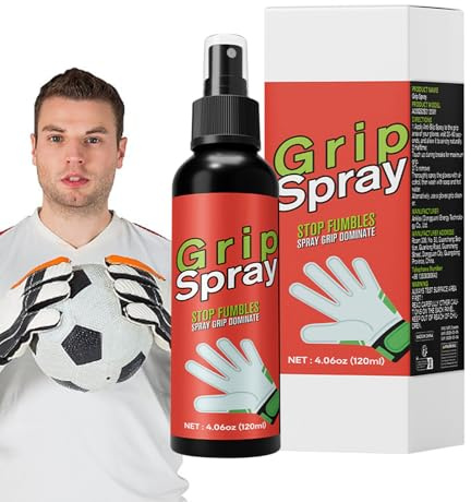 Kleber für Torwarthandschuhe, verbessert die Leistung des Torwarts, schnell trocknender Sprühkleber, 120 ml, schweißresistent für Regen, Jugendtraining und Ballfang
