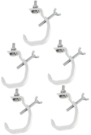 ARTSEWPLY 5pcs Aluminum Stage Light Hook Heavy Duty Truss Clamp for Par Lights Fits for Professional Stage Lighting Setup