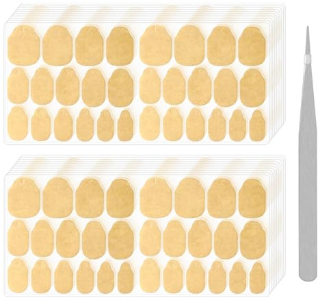 600Pcs Nail Sticky Tabs, 15 Sizes Nail Glue Stickers for False Nails with Tweezer, Double Sided Jelly Glue Adhesive Stickers, Nails Adhesive Tabs