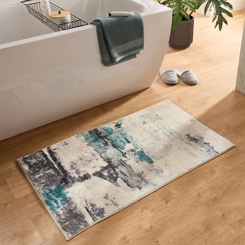 Gino Falcone Badematte - Ariella aus Polyester (Microfaser) | Größe 60 x 100 cm ; Farbe Türkis