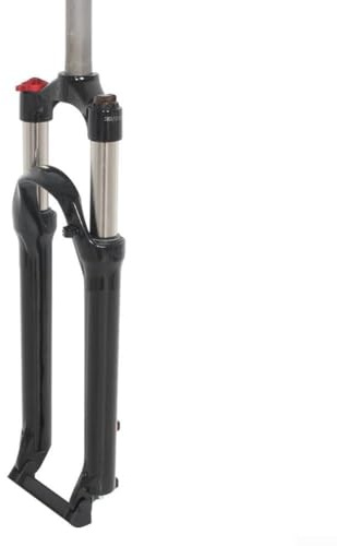 Caswynlife Forcella anteriore per mountain bike in lega di alluminio con blocco idraulico, sospensione a molla a olio, per MTB da 26-29 pollici, ammortizzante forcella hardtail (66 cm, rosso)