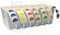 Set of 7 Rolls - Day Dot Food Stickers - Catering Labels Individual Dispensers