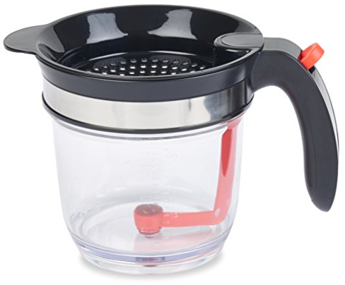 Kitchen Loot 4 Cup Fat and Gravy Separator - Measuring Cup with Strainer, 1 Liter Capacity, Make Gravy the Easy Way!