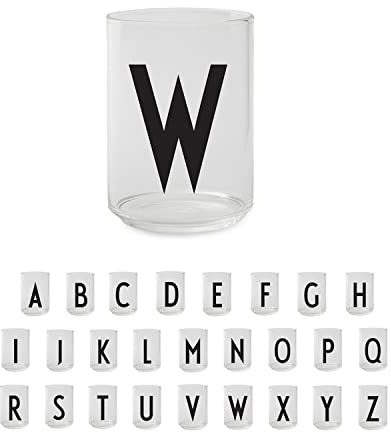 Design Letters Persönliches Trinkgläser (A-Z) 350 Ml | Ideal als Wassergläser, Longdrinkgläser, Eiskaffee Gläser | Dekorative Wassergläser | Spülmaschinenfest | Ideal Geschenke für frauen, männer