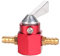 6mm Inline Fuel Tap Switch, Terisass Fuel Tap Fuel Tank Tap On/Off Petcock Switch，CNC Aluminum Alloy Motorcycle Fuel Valve Petcock Fuel Tank Tap for Motorized Trailer Quad Dirt Bikes(Red)