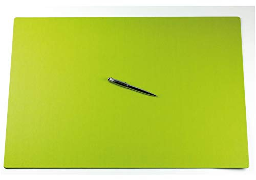 DELMON VARONE - Personalisierbare Schreibtischunterlage XXL aus „EcoAppleLeather“ Grün, Recycling Öko Apfelleder Schreibunterlage rutschfest & abwaschbar, Ökoleder Schreibtisch Unterlage 65 x 45 cm