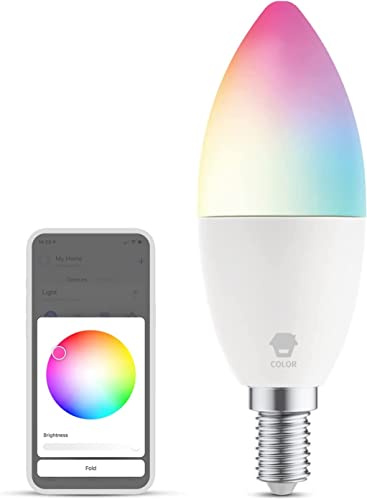 Chuango C372C - Smart Kerzenglühbirne White & Color - Intelligente, energieeffiziente Glühbirne, Alexa, Google, Siri, 5 W, 220-240 V, E14-Fassung