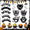 Benaton 25 Stück Halloween Cake Topper, Halloween Fledermaus Spinne Backen Cake Topper, Spinnennetz Hexen Cupcake Topper, Kürbis Halloween Kuchen Dessert Deko, Halloween Muffin Deko(5 Stile)